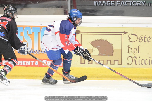 2015-01-24 Diavoli Sesto-Hockey Milano Rossoblu U14 1077 Andrea Lodolo